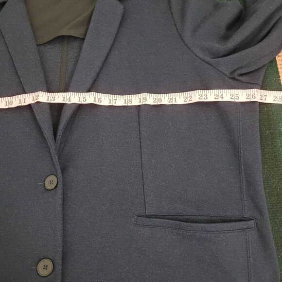 Athleta Venice Blazer Plus Size 20 Navy Heather Ponte Knit Stretch Casual Office - Picture 8 of 9
